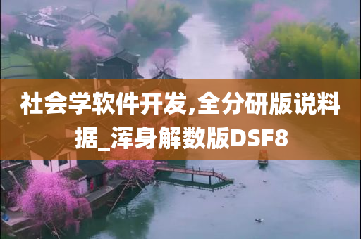 社会学软件开发,全分研版说料据_浑身解数版DSF8