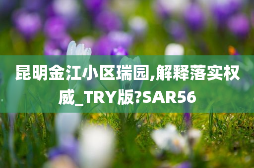 昆明金江小区瑞园,解释落实权威_TRY版?SAR56