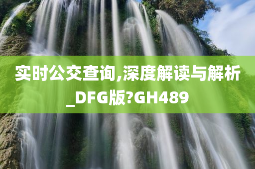 实时公交查询,深度解读与解析_DFG版?GH489