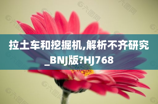 拉土车和挖掘机,解析不齐研究_BNJ版?HJ768