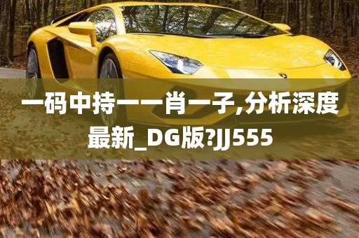 一码中持一一肖一子,分析深度最新_DG版?JJ555