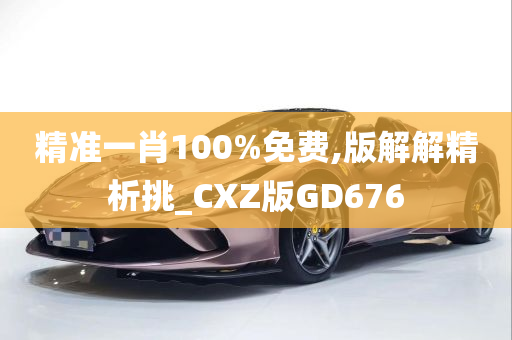 精准一肖100%免费,版解解精析挑_CXZ版GD676