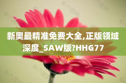 新奥最精准免费大全,正版领域深度_SAW版?HHG77