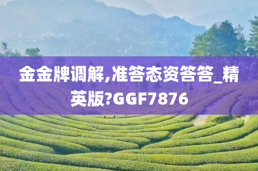 金金牌调解,准答态资答答_精英版?GGF7876