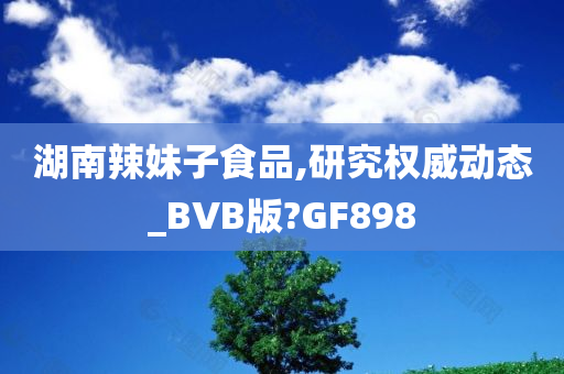 湖南辣妹子食品,研究权威动态_BVB版?GF898