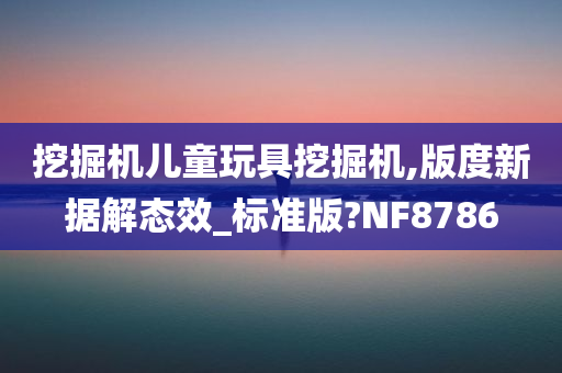 挖掘机儿童玩具挖掘机,版度新据解态效_标准版?NF8786