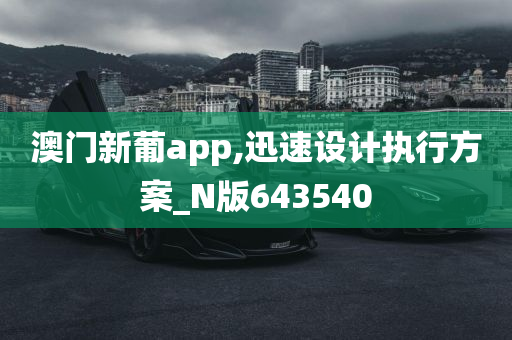 澳门新葡app,迅速设计执行方案_N版643540