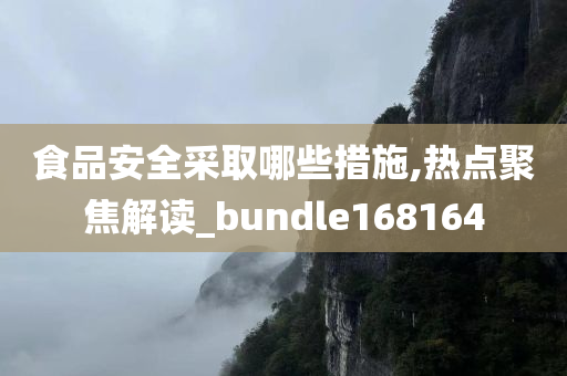 食品安全采取哪些措施,热点聚焦解读_bundle168164