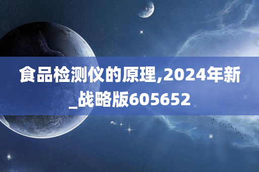 食品检测仪的原理,2024年新_战略版605652