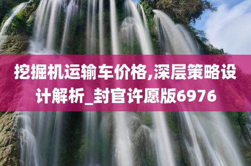 挖掘机运输车价格,深层策略设计解析_封官许愿版6976