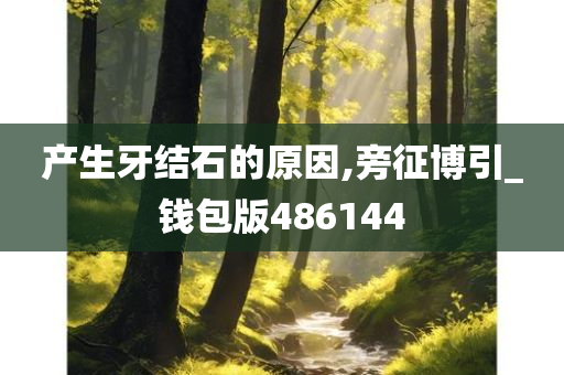 产生牙结石的原因,旁征博引_钱包版486144