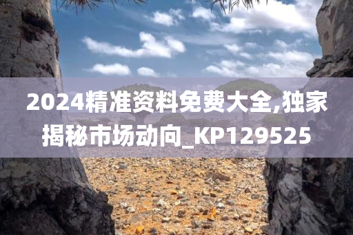 2024精准资料免费大全,独家揭秘市场动向_KP129525