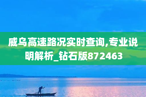 威乌高速路况实时查询,专业说明解析_钻石版872463