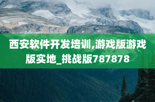 西安软件开发培训,游戏版游戏版实地_挑战版787878