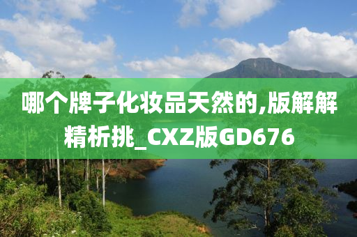 哪个牌子化妆品天然的,版解解精析挑_CXZ版GD676