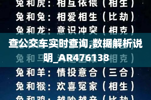 查公交车实时查询,数据解析说明_AR476138