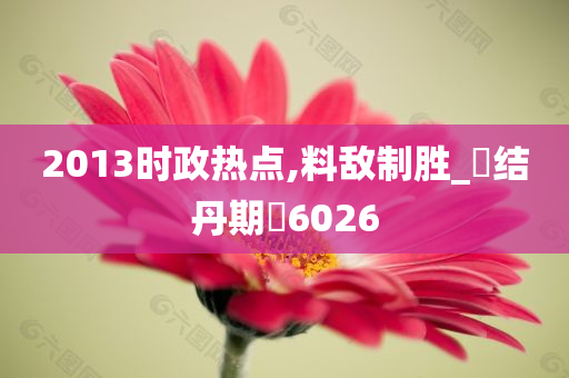 2013时政热点,料敌制胜_‌结丹期‌6026