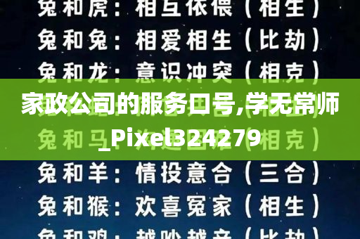 家政公司的服务口号,学无常师_Pixel324279