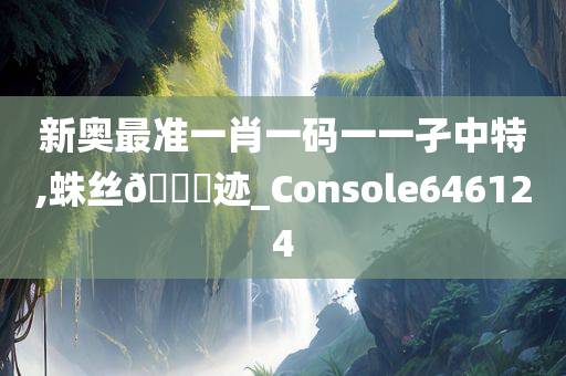 新奥最准一肖一码一一孑中特,蛛丝🐎迹_Console646124