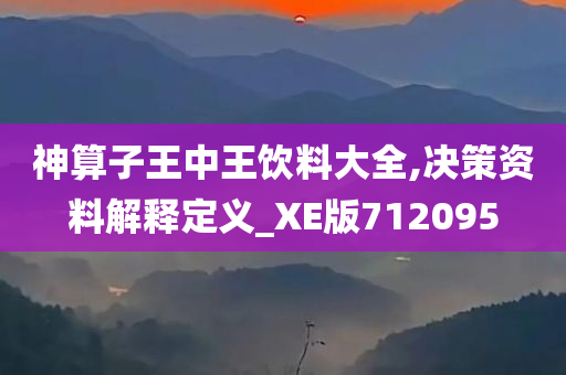 神算子王中王饮料大全,决策资料解释定义_XE版712095