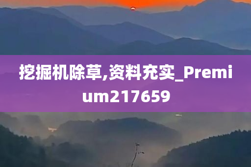 挖掘机除草,资料充实_Premium217659