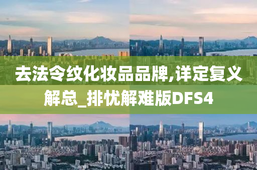 去法令纹化妆品品牌,详定复义解总_排忧解难版DFS4