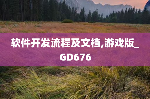 软件开发流程及文档,游戏版_GD676