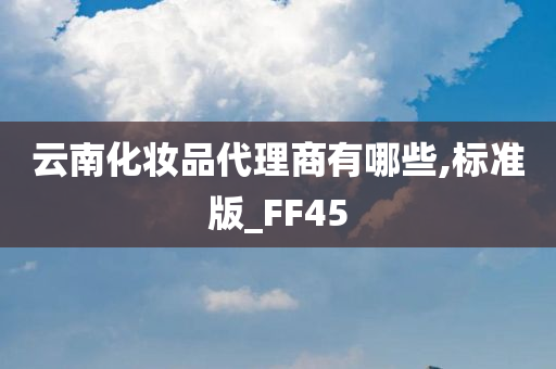 云南化妆品代理商有哪些,标准版_FF45