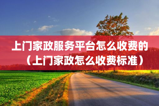 上门家政服务平台怎么收费的（上门家政怎么收费标准）