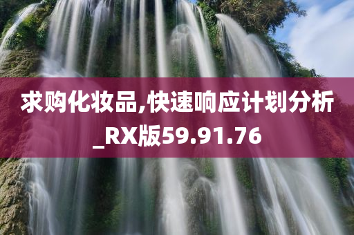 求购化妆品,快速响应计划分析_RX版59.91.76