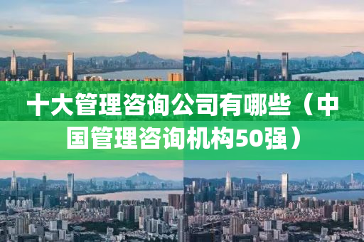 十大管理咨询公司有哪些（中国管理咨询机构50强）