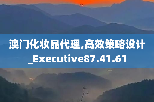 澳门化妆品代理,高效策略设计_Executive87.41.61