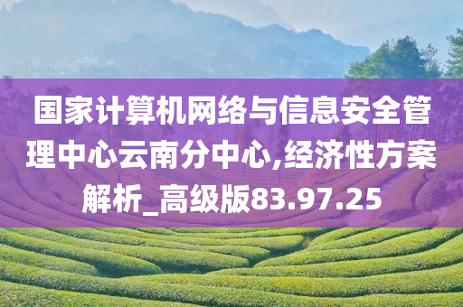 国家计算机网络与信息安全管理中心云南分中心,经济性方案解析_高级版83.97.25