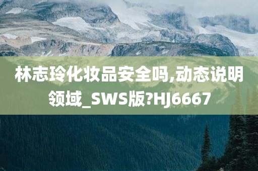 林志玲化妆品安全吗,动态说明领域_SWS版?HJ6667