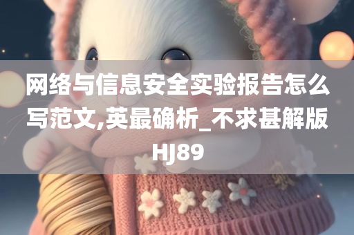 网络与信息安全实验报告怎么写范文,英最确析_不求甚解版HJ89