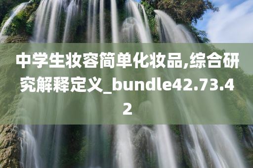 中学生妆容简单化妆品,综合研究解释定义_bundle42.73.42