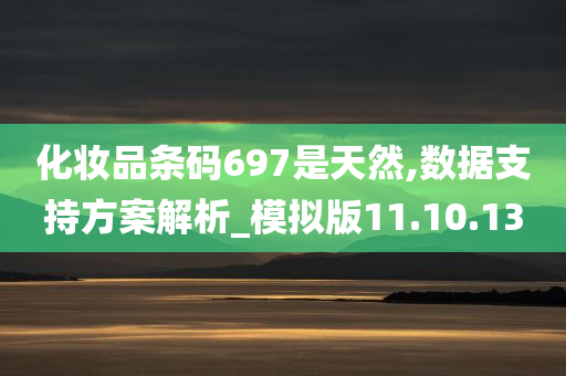 化妆品条码697是天然,数据支持方案解析_模拟版11.10.13