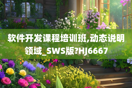 软件开发课程培训班,动态说明领域_SWS版?HJ6667