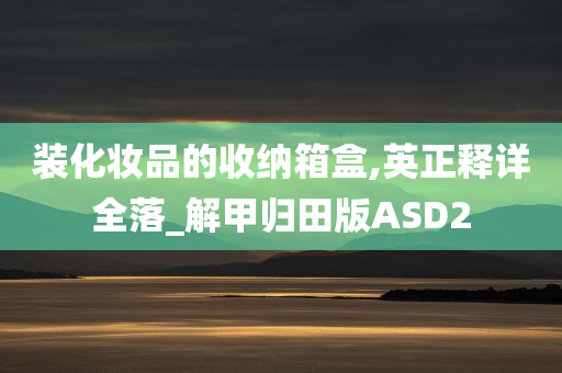 装化妆品的收纳箱盒,英正释详全落_解甲归田版ASD2